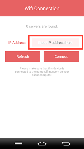 Enter IP manually