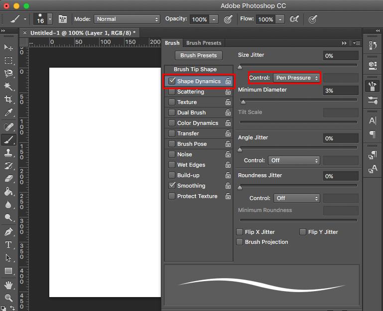 Photoshop Shape Dynamics