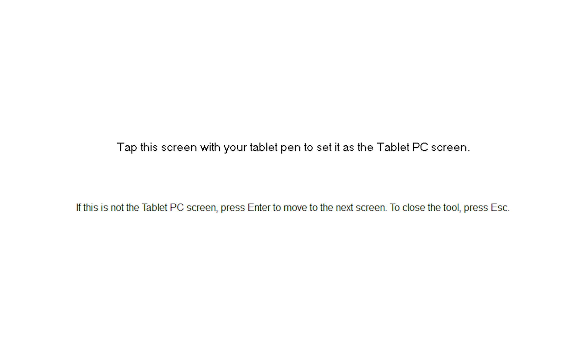 Monitor selection message